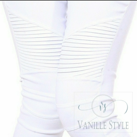 Restocked!🔃White Moto Jeggings - Picture 6 of 8
